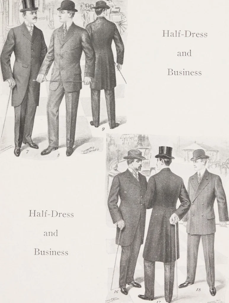 An illustration from W. J. Mahon's catalogs for men's fashions (Fall & Winter, 1907-08), 1907, leaf 9