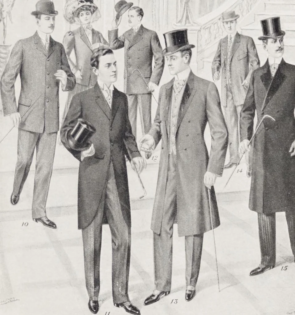 An illustration from W. J. Mahon's catalogs for men's fashions (Fall & Winter, 1907-08 v.2, 1907, leaf 7