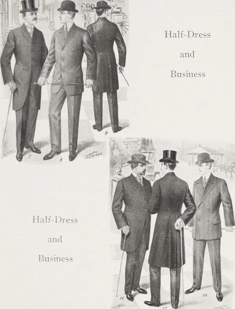 An illustration from W. J. Mahon's catalogs for men's fashions (Fall & Winter, 1907-08 v.2, 1907, leaf 9