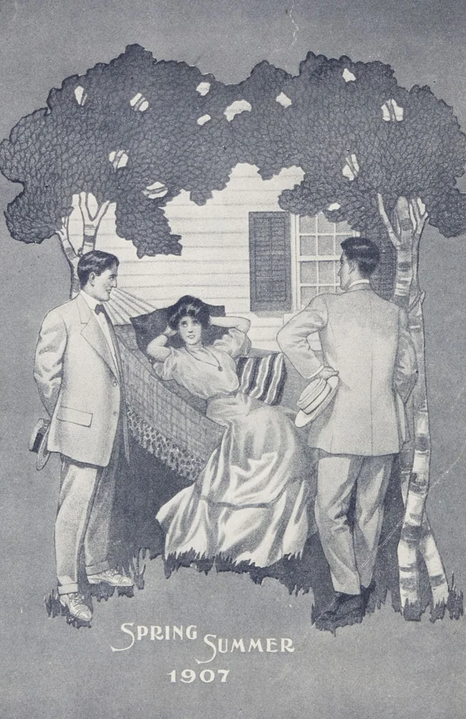 An illustration from W. J. Mahon's catalogs for men's fashions (Spring & Summer, 1907), 1907, leaf 16