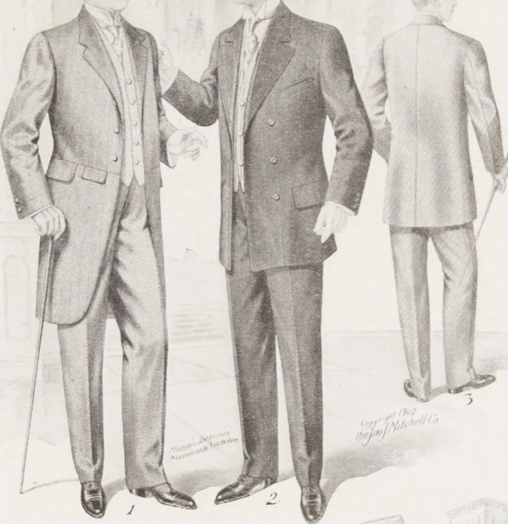 An illustration from W. J. Mahon's catalogs for men's fashions (Spring & Summer, 1907 v.2), 1907, leaf 5