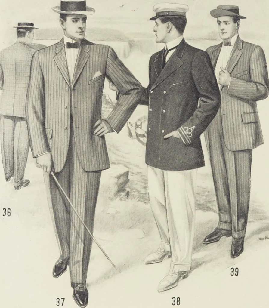 An illustration from W. J. Mahon's catalogs for men's fashions (Spring & Summer, 1907 v.3), 1907, leaf 12