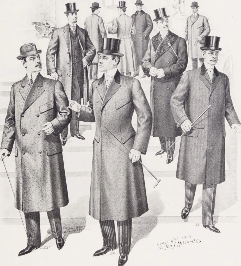 An illustration from W. J. Mahon's catalogs for men's fashions (Fall & Winter, 1908-09), 1908, leaf 17
