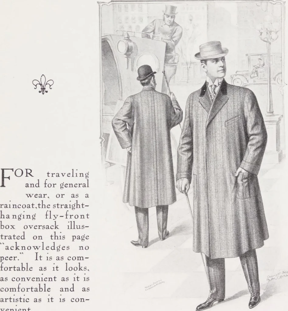 An illustration from W. J. Mahon's catalogs for men's fashions (Spring & Summer, 1908), 1908, leaf 15