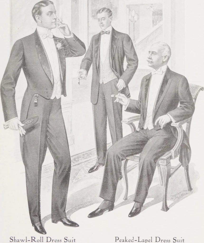 An illustration from W. J. Mahon's catalogs for men's fashions (Spring & Summer, 1908), 1908, leaf 17