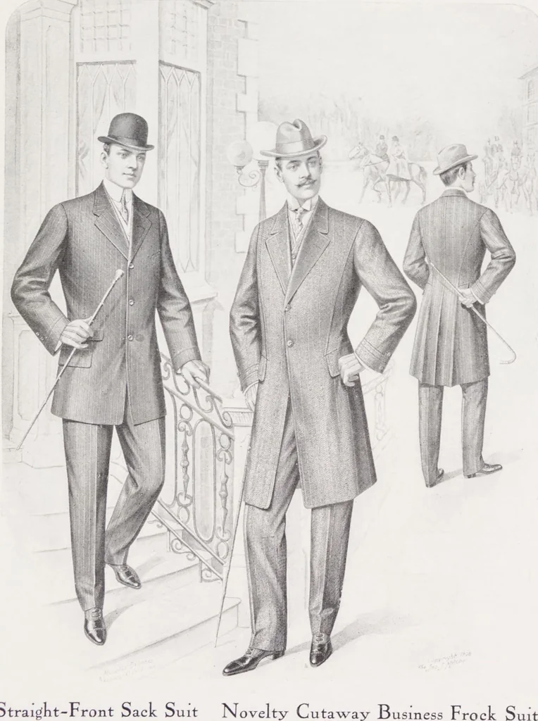 An illustration from W. J. Mahon's catalogs for men's fashions (Spring & Summer, 1908), 1908, leaf 7