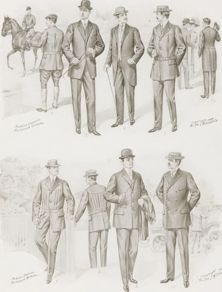 An illustration from W. J. Mahon's catalogs for men's fashions (Fall & Winter, 1909-10), 1909, leaf 4