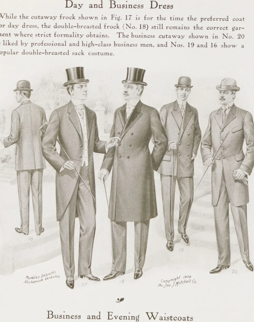 An illustration from W. J. Mahon's catalogs for men's fashions (Fall & Winter, 1909-10), 1909, leaf 8