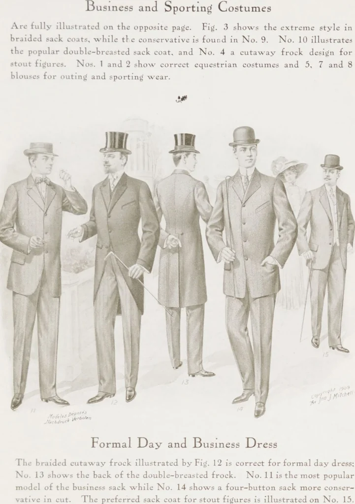 An illustration from W. J. Mahon's catalogs for men's fashions (Fall & Winter, 1909-10 v.2), 1909, leaf 5