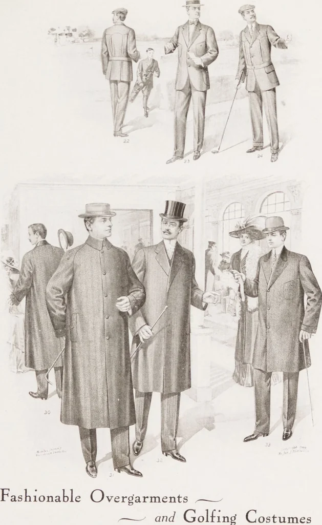 An illustration from W. J. Mahon's catalogs for men's fashions (Spring & Summer, 1909), 1909, leaf 11