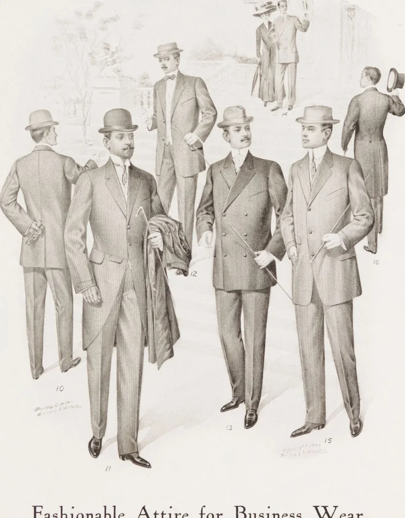 An illustration from W. J. Mahon's catalogs for men's fashions (Spring & Summer, 1909), 1909, leaf 7