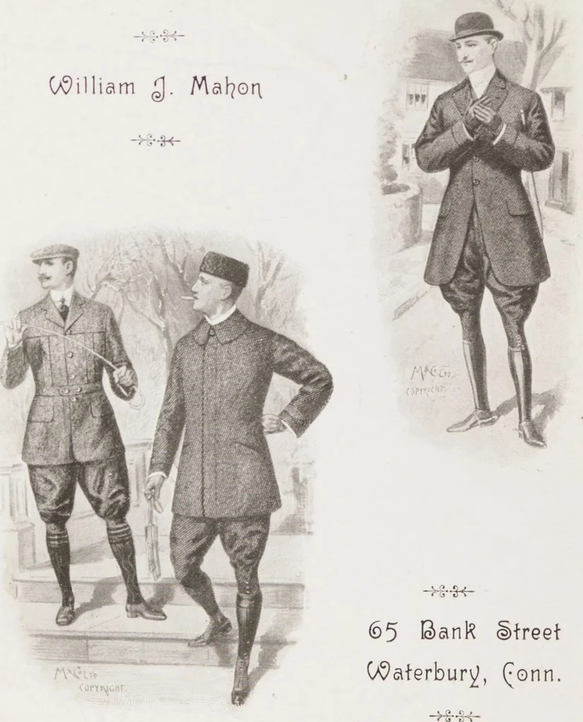 An illustration from W. J. Mahon's catalogs for men's fashions (Fall & Winter, 1910-11), 1910, leaf 10