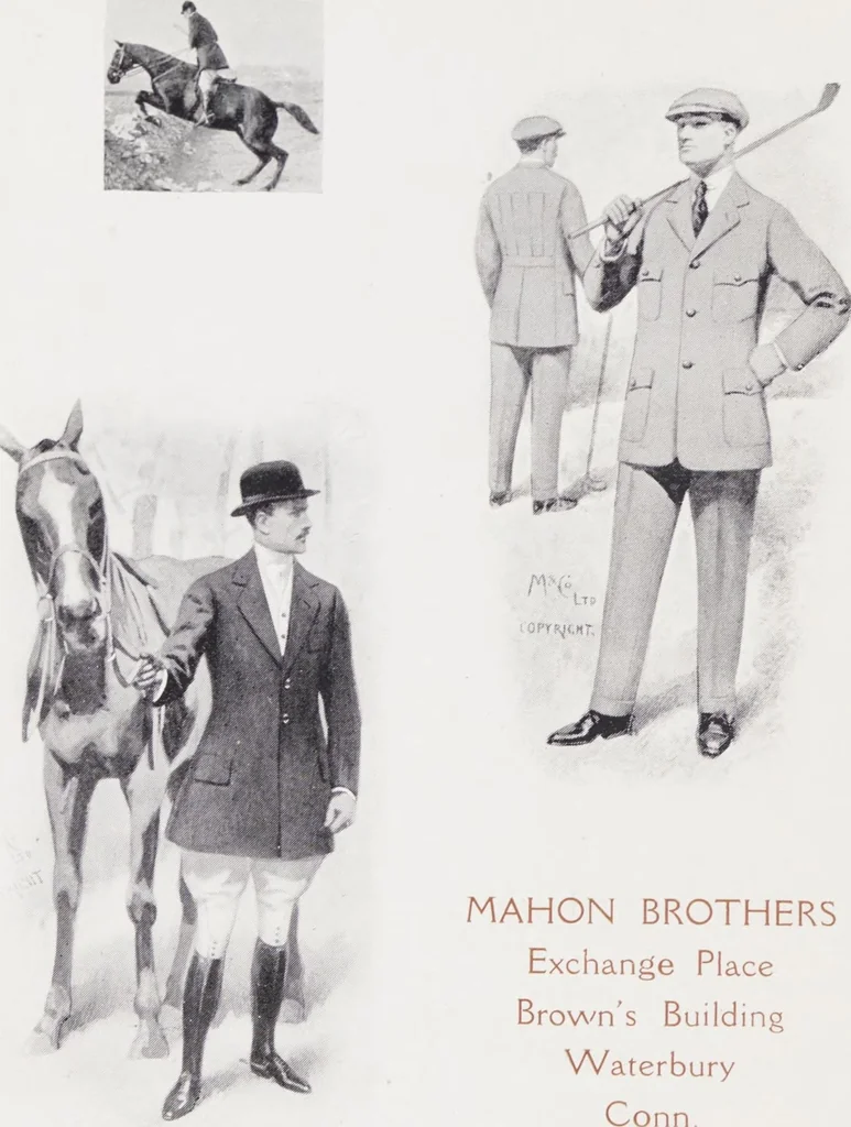 An illustration from W. J. Mahon's catalogs for men's fashions (Spring & Summer, 1911), 1911, leaf 10