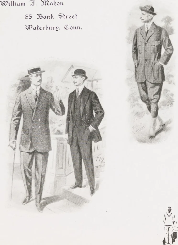 An illustration from W. J. Mahon's catalogs for men's fashions (Spring & Summer, 1911 v.2), 1911, leaf 5