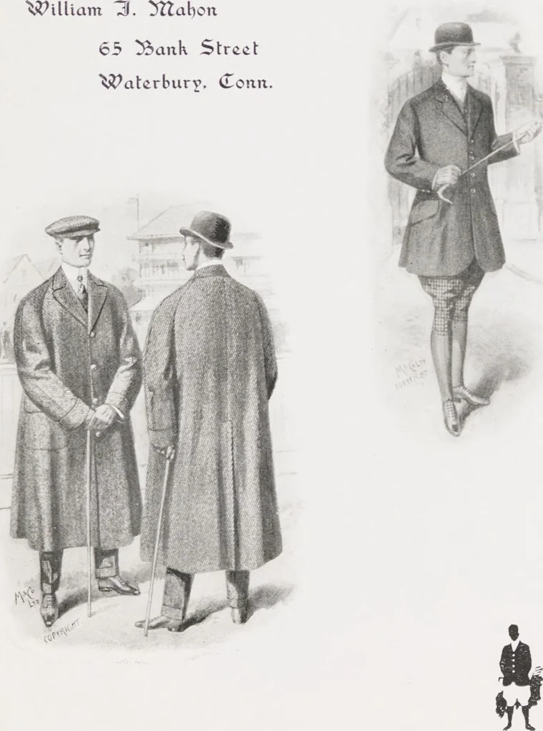An illustration from W. J. Mahon's catalogs for men's fashions (Spring & Summer, 1911 v.2), 1911, leaf 9