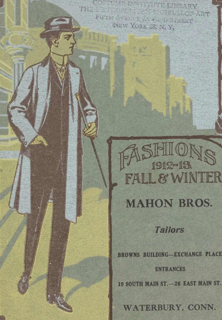 An illustration from W. J. Mahon's catalogs for men's fashions (Fall & Winter, 1912-13), 1912, leaf 1
