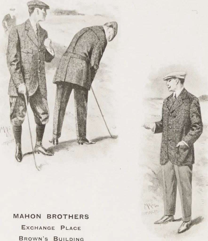 An illustration from W. J. Mahon's catalogs for men's fashions (Spring & Summer, 1912), 1912, leaf 10