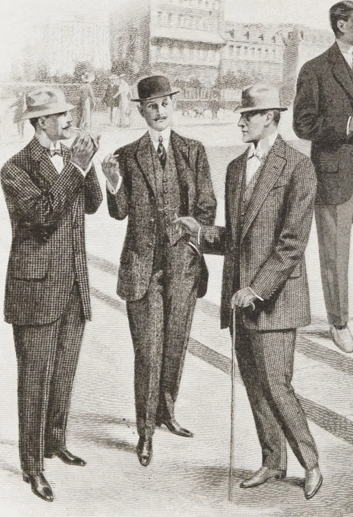 An illustration from W. J. Mahon's catalogs for men's fashions (Spring & Summer, 1912), 1912, leaf 6