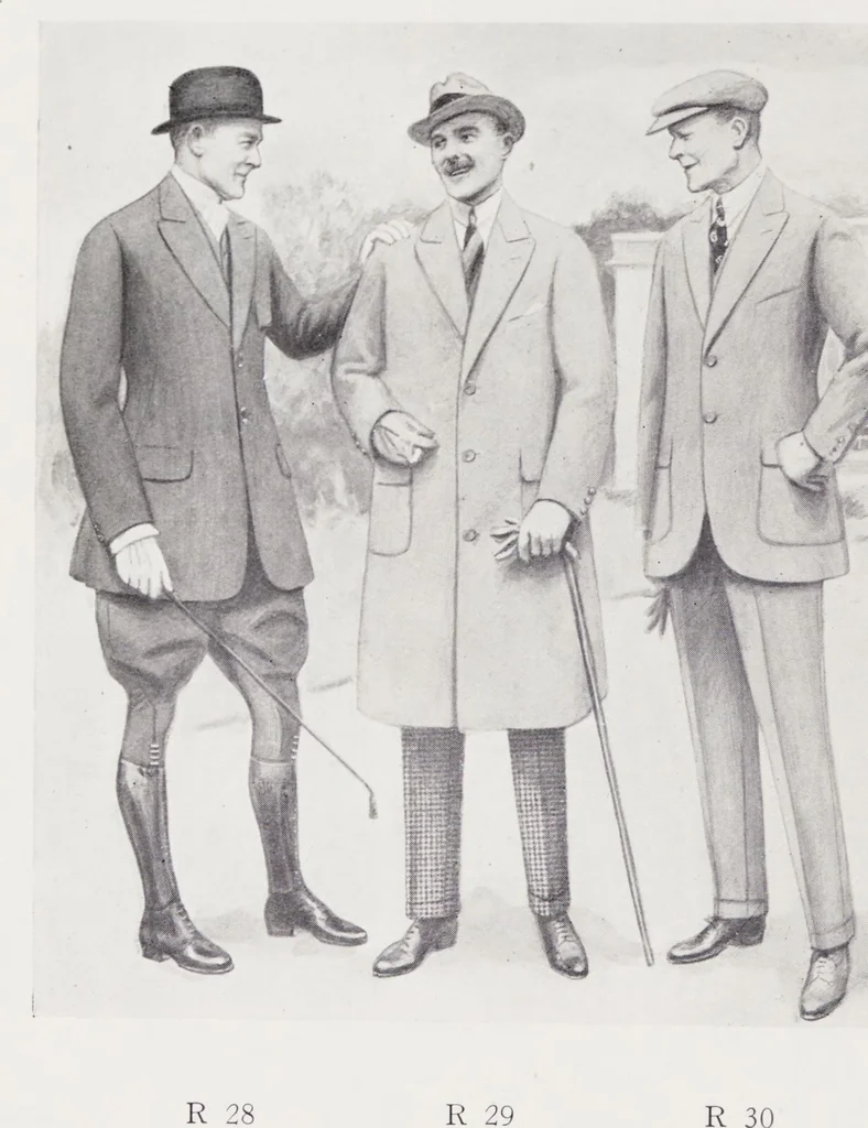 An illustration from W. J. Mahon's catalogs for men's fashions (Spring & Summer, 1921), 1921, leaf 10