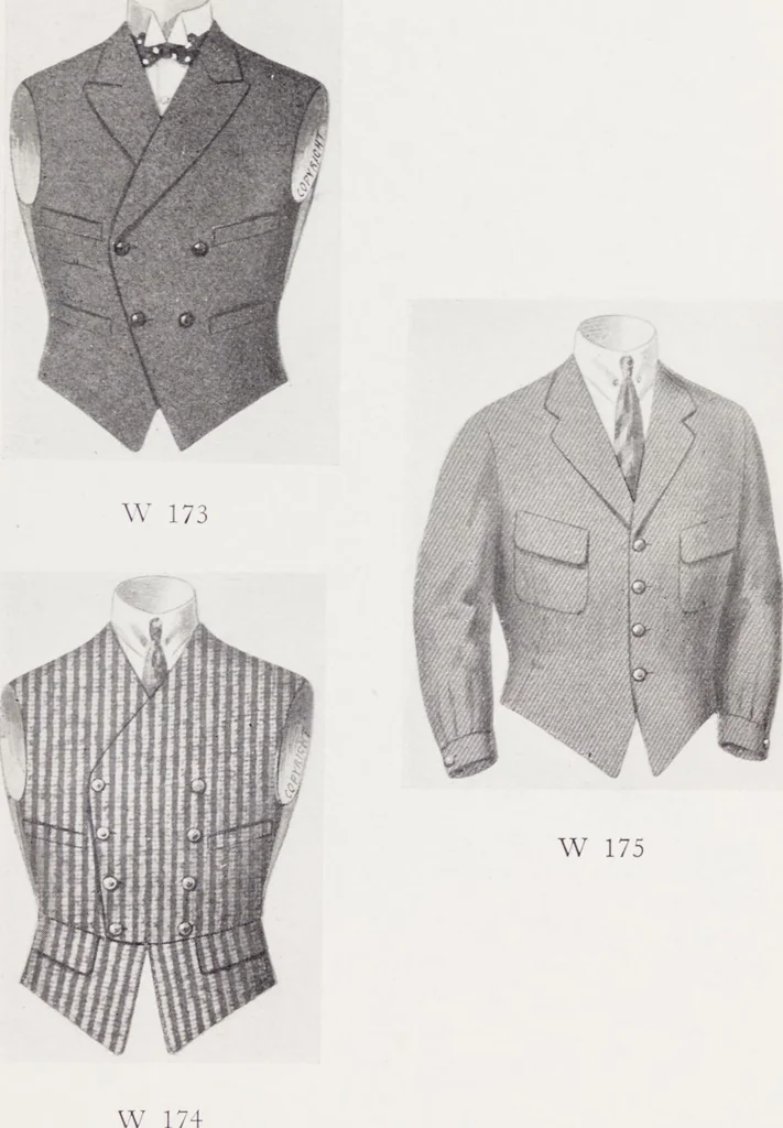 An illustration from W. J. Mahon's catalogs for men's fashions (Spring & Summer, 1921), 1921, leaf 15