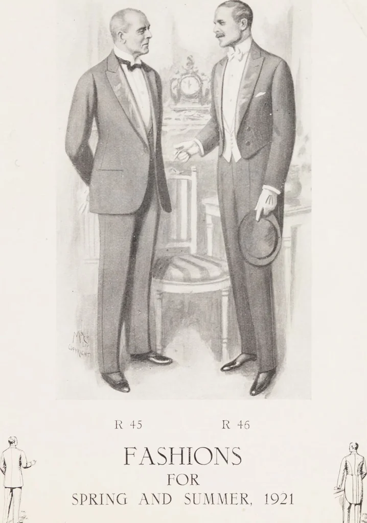 An illustration from W. J. Mahon's catalogs for men's fashions (Spring & Summer, 1921), 1921, leaf 3