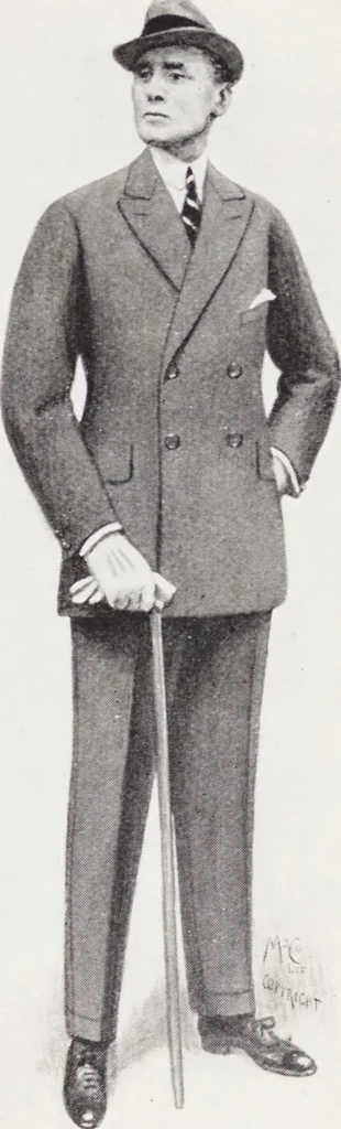 An illustration from W. J. Mahon's catalogs for men's fashions (Spring & Summer, 1921), 1921, leaf 7