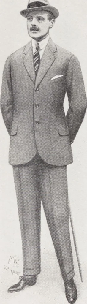 An illustration from W. J. Mahon's catalogs for men's fashions (Spring & Summer, 1921), 1921, leaf 7