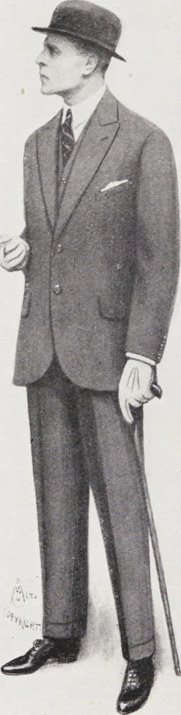 An illustration from W. J. Mahon's catalogs for men's fashions (Spring & Summer, 1921), 1921, leaf 8
