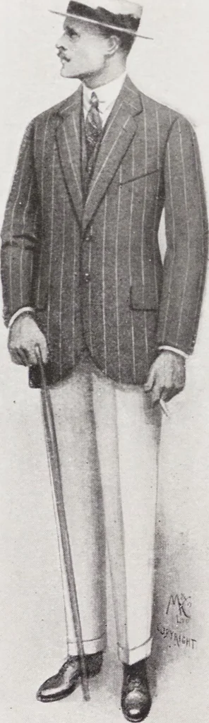 An illustration from W. J. Mahon's catalogs for men's fashions (Spring & Summer, 1921), 1921, leaf 9