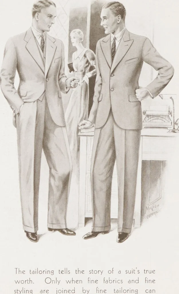 An illustration from W. J. Mahon's catalogs for men's fashions (1935), 1935, leaf 4