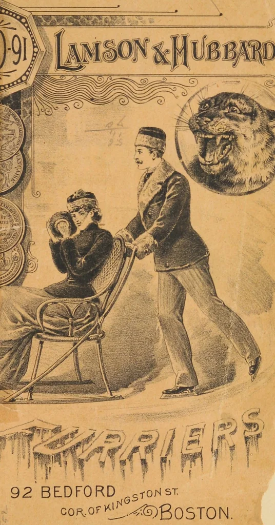An illustration from Lamson & Hubbard, manufacturers of ladies' furs of every description : wholesale and retail, 1890, leaf 1