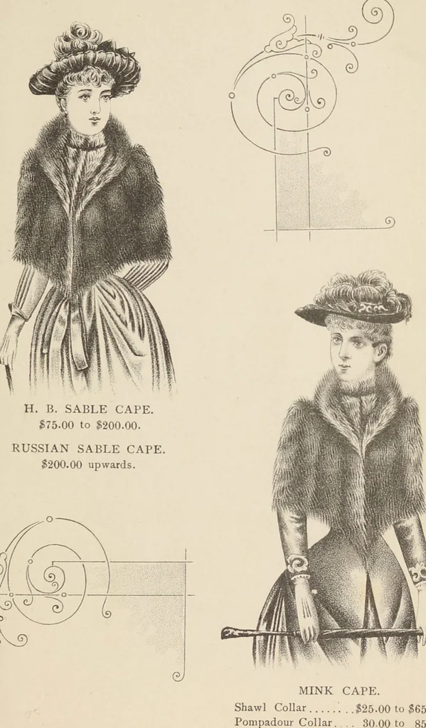 An illustration from Lamson & Hubbard, manufacturers of ladies' furs of every description : wholesale and retail, 1890, leaf 11