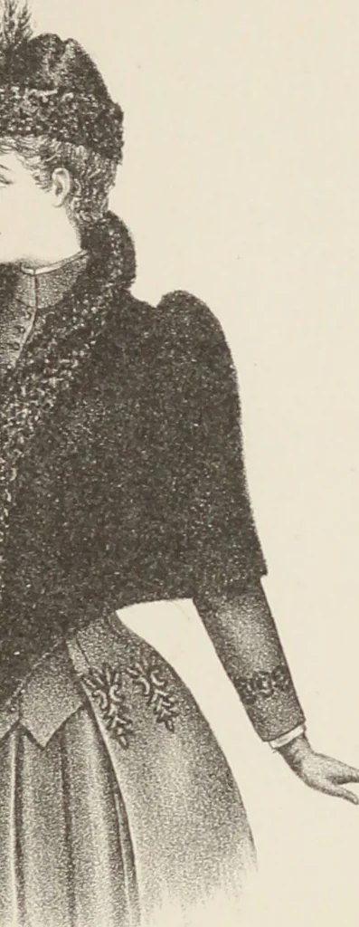 An illustration from Lamson & Hubbard, manufacturers of ladies' furs of every description : wholesale and retail, 1890, leaf 13