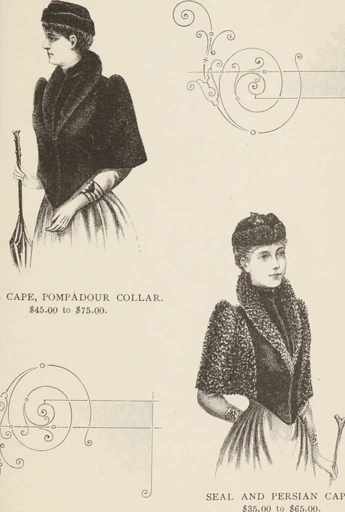 An illustration from Lamson & Hubbard, manufacturers of ladies' furs of every description : wholesale and retail, 1890, leaf 15