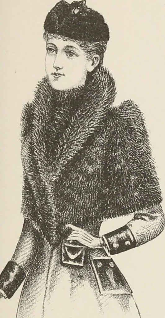 An illustration from Lamson & Hubbard, manufacturers of ladies' furs of every description : wholesale and retail, 1890, leaf 21