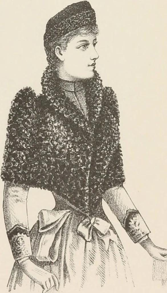 An illustration from Lamson & Hubbard, manufacturers of ladies' furs of every description : wholesale and retail, 1890, leaf 21