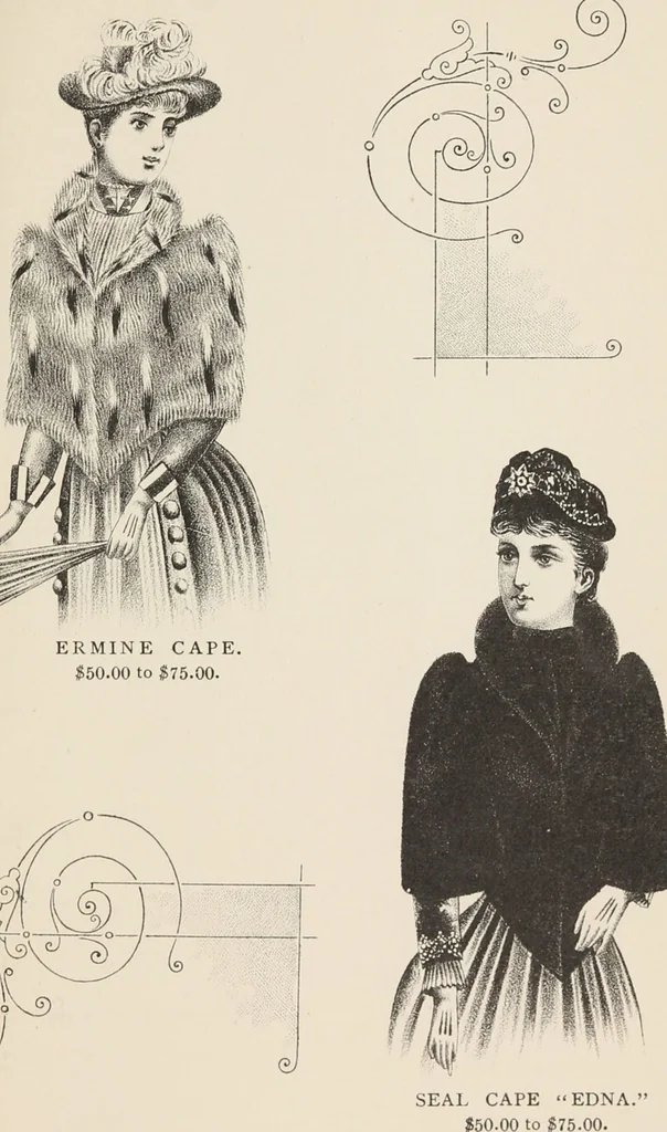 An illustration from Lamson & Hubbard, manufacturers of ladies' furs of every description : wholesale and retail, 1890, leaf 23