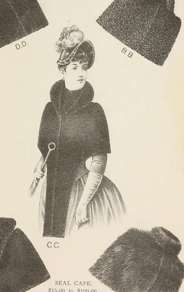 An illustration from Lamson & Hubbard, manufacturers of ladies' furs of every description : wholesale and retail, 1890, leaf 29