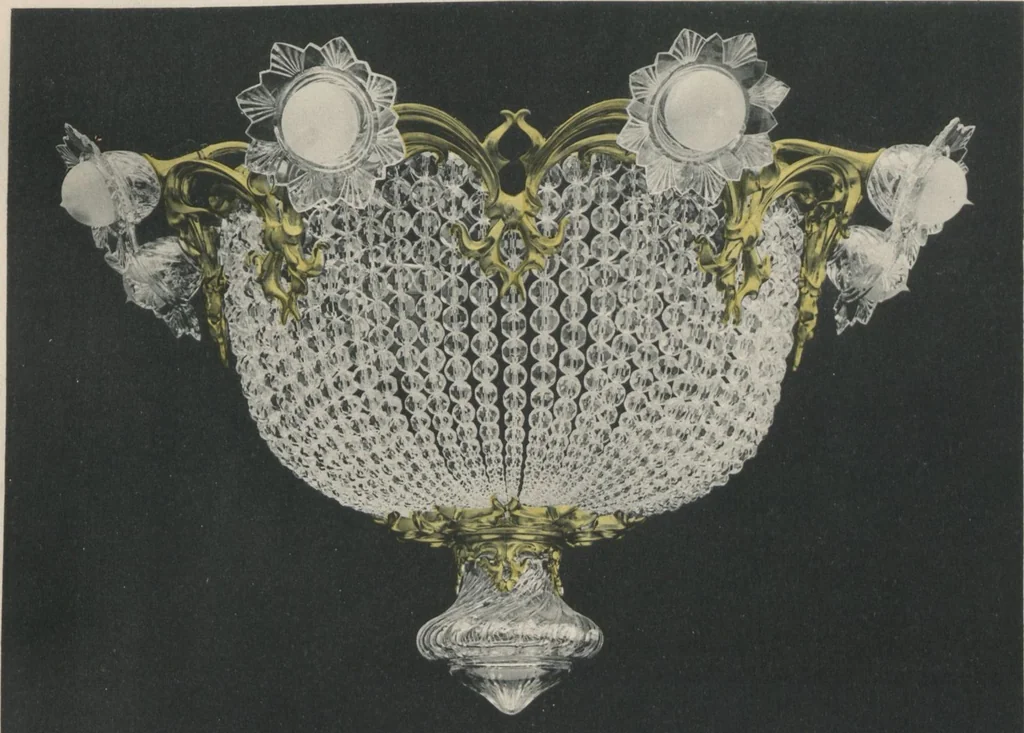 An illustration from Tarif des articles d'eclairage / Compagnie des cristalleries de Baccarat, 1907, leaf 104