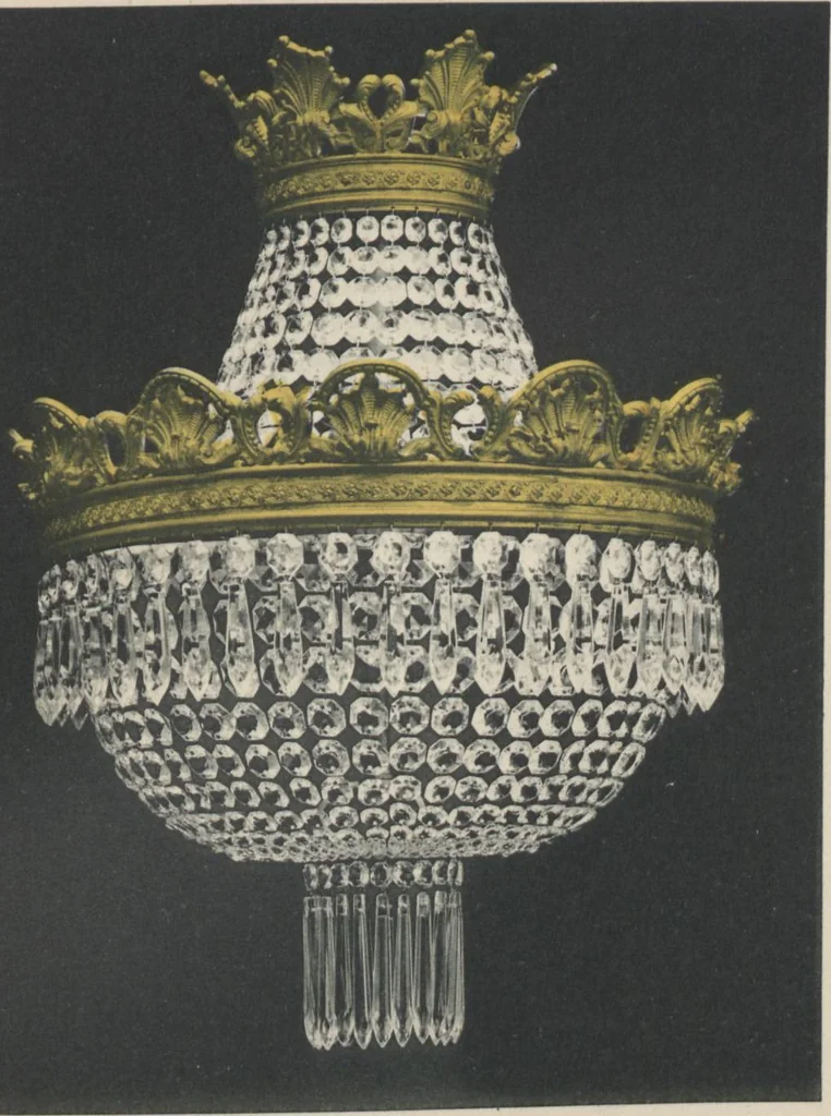 An illustration from Tarif des articles d'eclairage / Compagnie des cristalleries de Baccarat, 1907, leaf 105