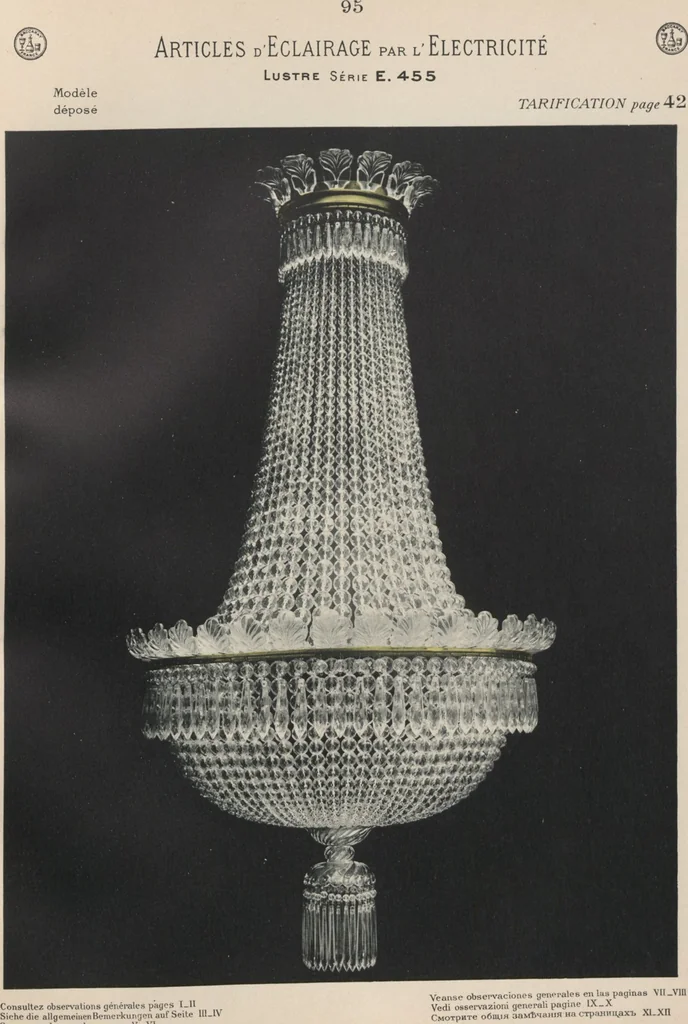 An illustration from Tarif des articles d'eclairage / Compagnie des cristalleries de Baccarat, 1907, leaf 119