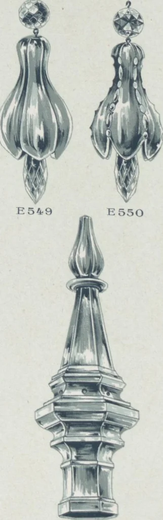 An illustration from Tarif des articles d'eclairage / Compagnie des cristalleries de Baccarat, 1907, leaf 140