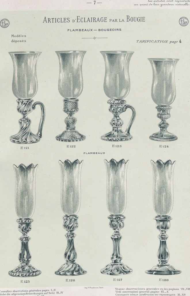 An illustration from Tarif des articles d'eclairage / Compagnie des cristalleries de Baccarat, 1907, leaf 23