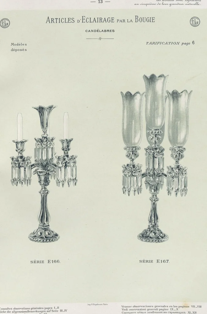 An illustration from Tarif des articles d'eclairage / Compagnie des cristalleries de Baccarat, 1907, leaf 29