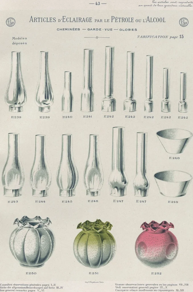 An illustration from Tarif des articles d'eclairage / Compagnie des cristalleries de Baccarat, 1907, leaf 61