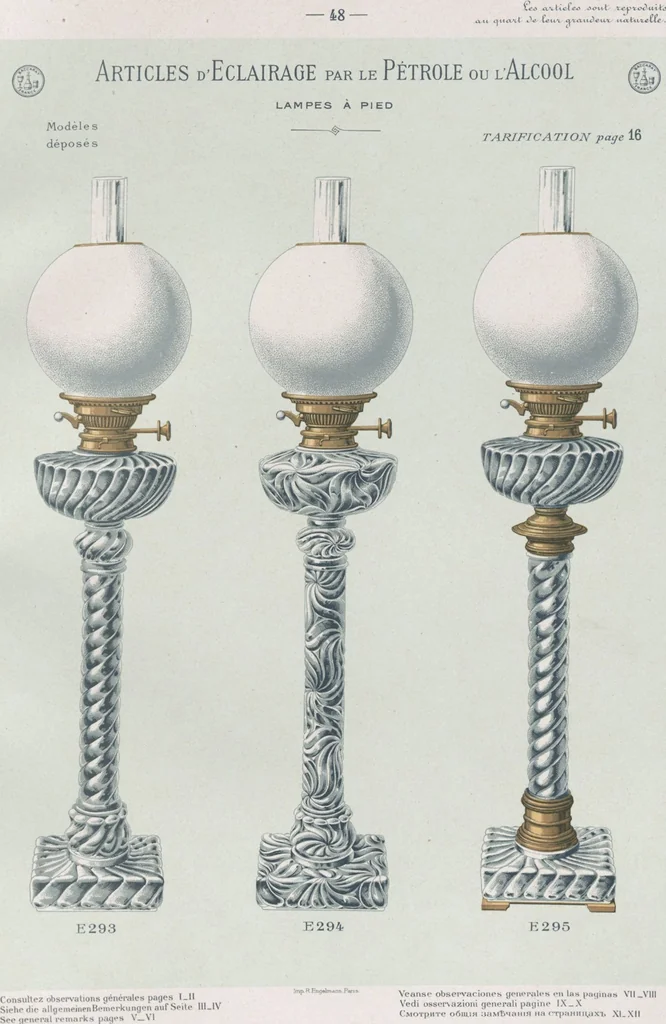 An illustration from Tarif des articles d'eclairage / Compagnie des cristalleries de Baccarat, 1907, leaf 66