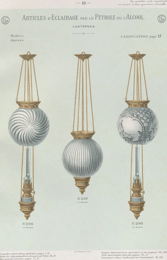 An illustration from Tarif des articles d'eclairage / Compagnie des cristalleries de Baccarat, 1907, leaf 67