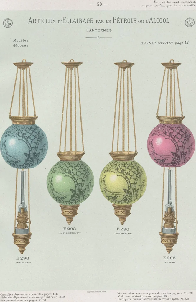 An illustration from Tarif des articles d'eclairage / Compagnie des cristalleries de Baccarat, 1907, leaf 68