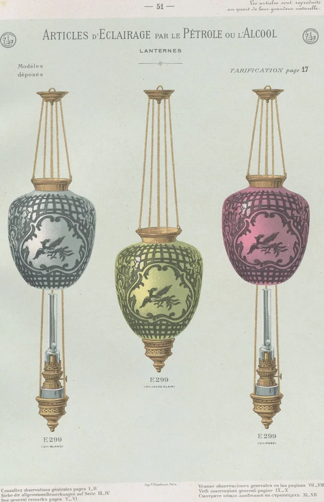An illustration from Tarif des articles d'eclairage / Compagnie des cristalleries de Baccarat, 1907, leaf 69