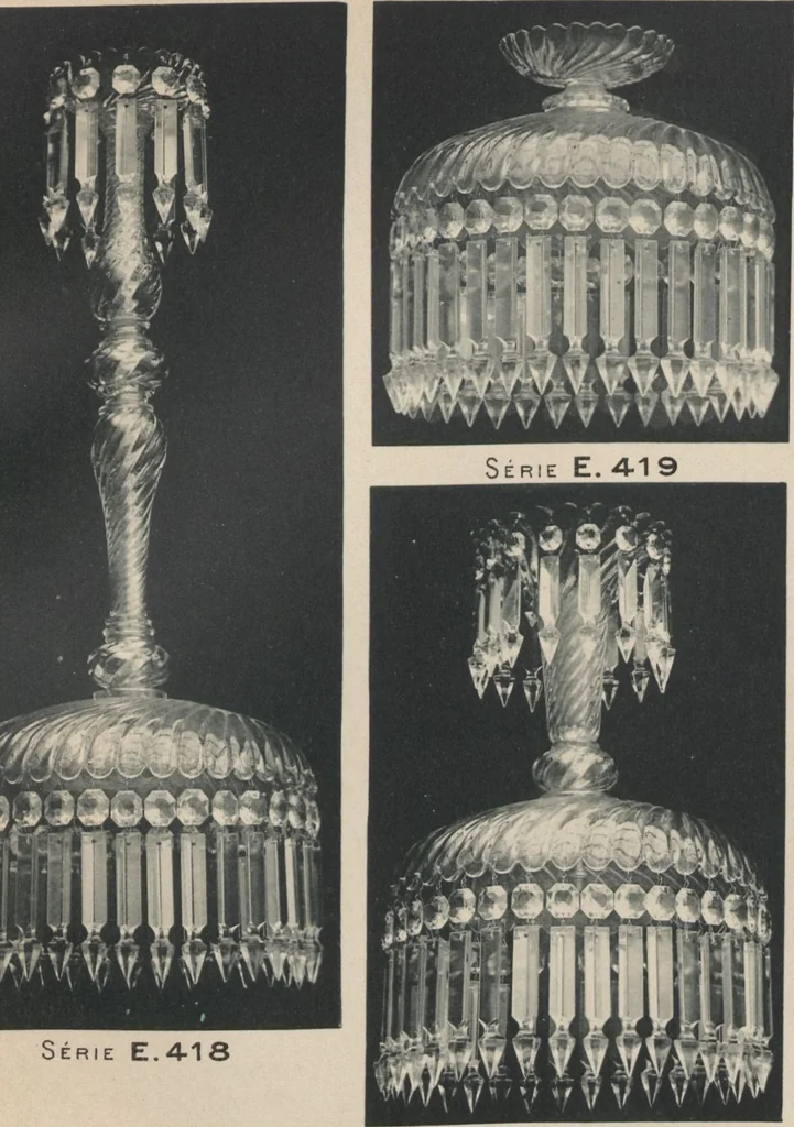 An illustration from Tarif des articles d'eclairage / Compagnie des cristalleries de Baccarat, 1907, leaf 96